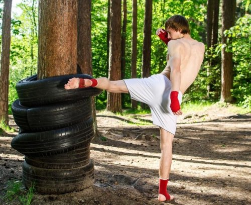 Як виглядає найпростіший тренажер для єдиноборств? Як колода!