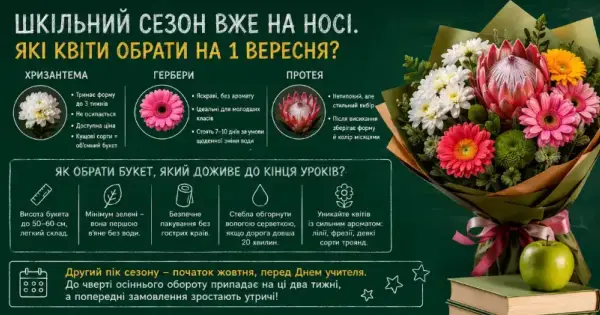 МНУ 35 Найочікуваніші квіти до 1 вересня: вибираємо букет для першого дзвоника