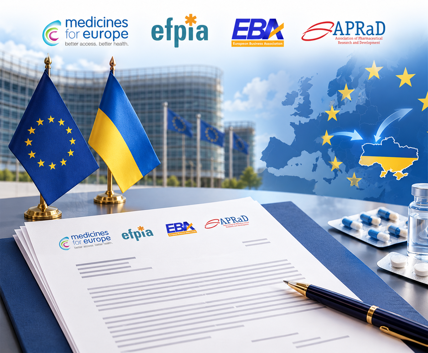 Фармацевтичні асоціації закликають Єврокомісію врахувати створення Держлікслужби як індикатор євроінтеграції 4 Лист Medicines for Europe, EFPIA, EBA та APRaD до Європейської комісії щодо реформи Укрфармагентства